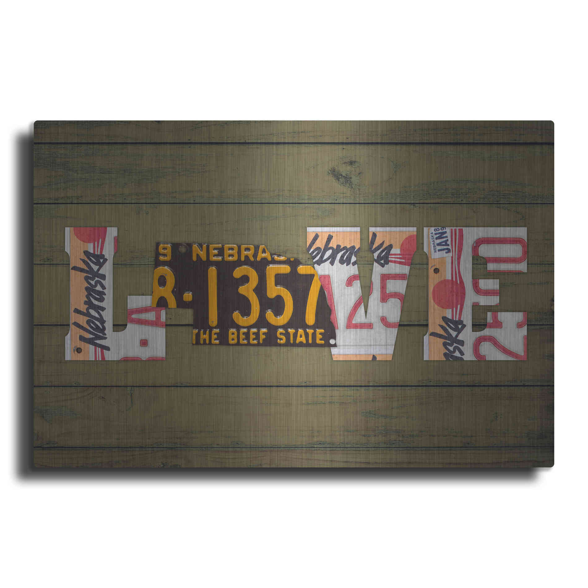 Luxe Metal Art 'NE State Love' by Design Turnpike, Metal Wall Art