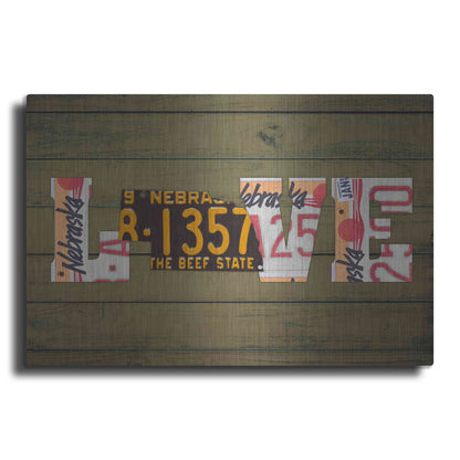 Luxe Metal Art 'NE State Love' by Design Turnpike, Metal Wall Art