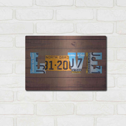 Luxe Metal Art 'ND State Love' by Design Turnpike, Metal Wall Art,16x12