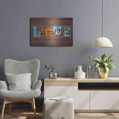 Luxe Metal Art 'ND State Love' by Design Turnpike, Metal Wall Art,24x16