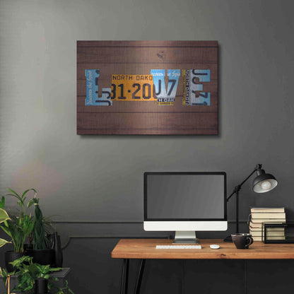 Luxe Metal Art 'ND State Love' by Design Turnpike, Metal Wall Art,36x24