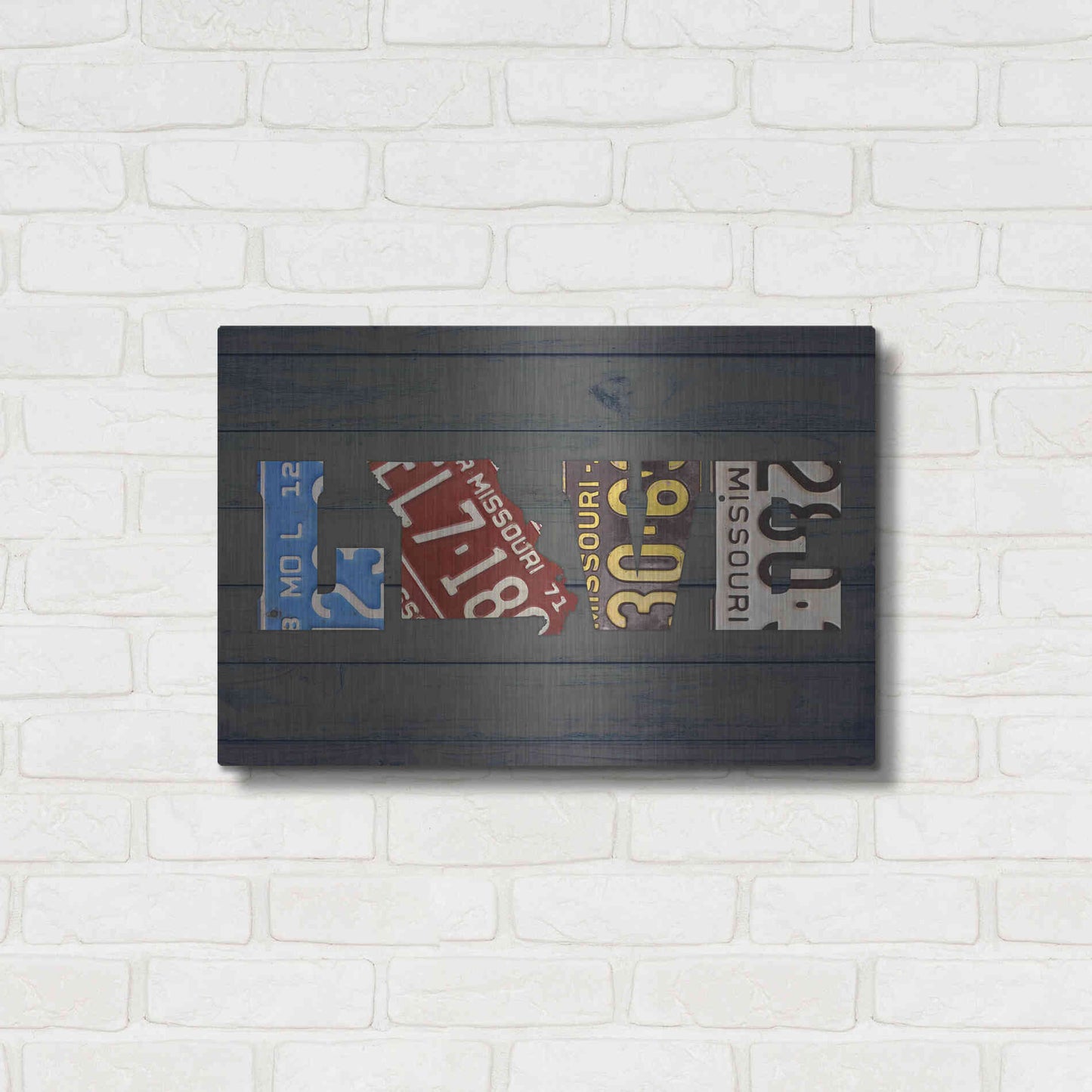 Luxe Metal Art 'MO State Love' by Design Turnpike, Metal Wall Art,24x16