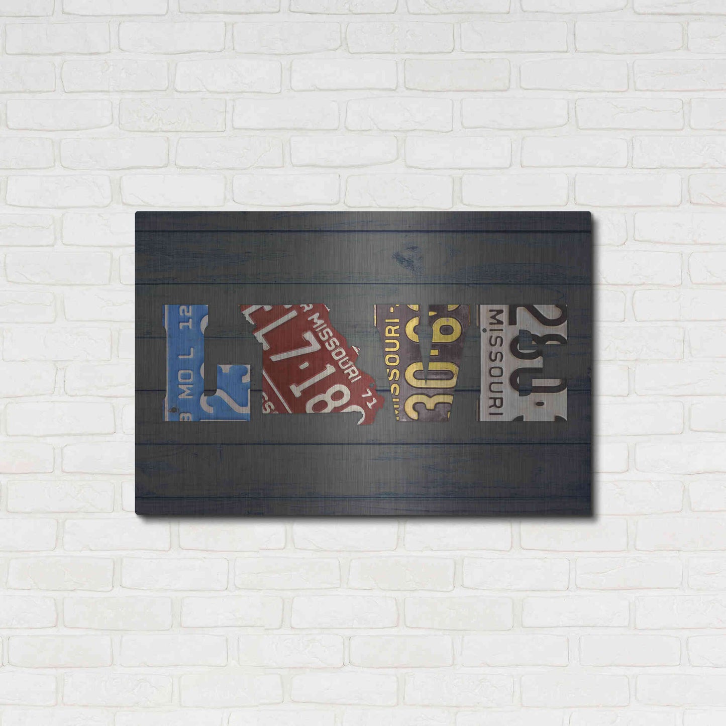 Luxe Metal Art 'MO State Love' by Design Turnpike, Metal Wall Art,36x24