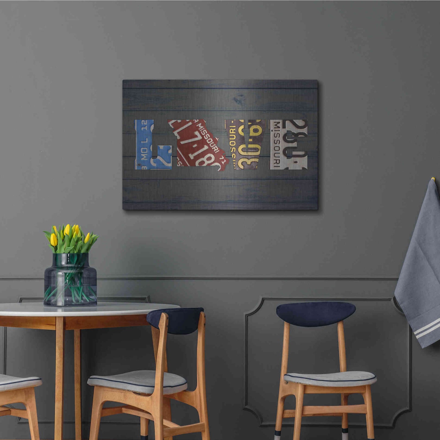 Luxe Metal Art 'MO State Love' by Design Turnpike, Metal Wall Art,36x24