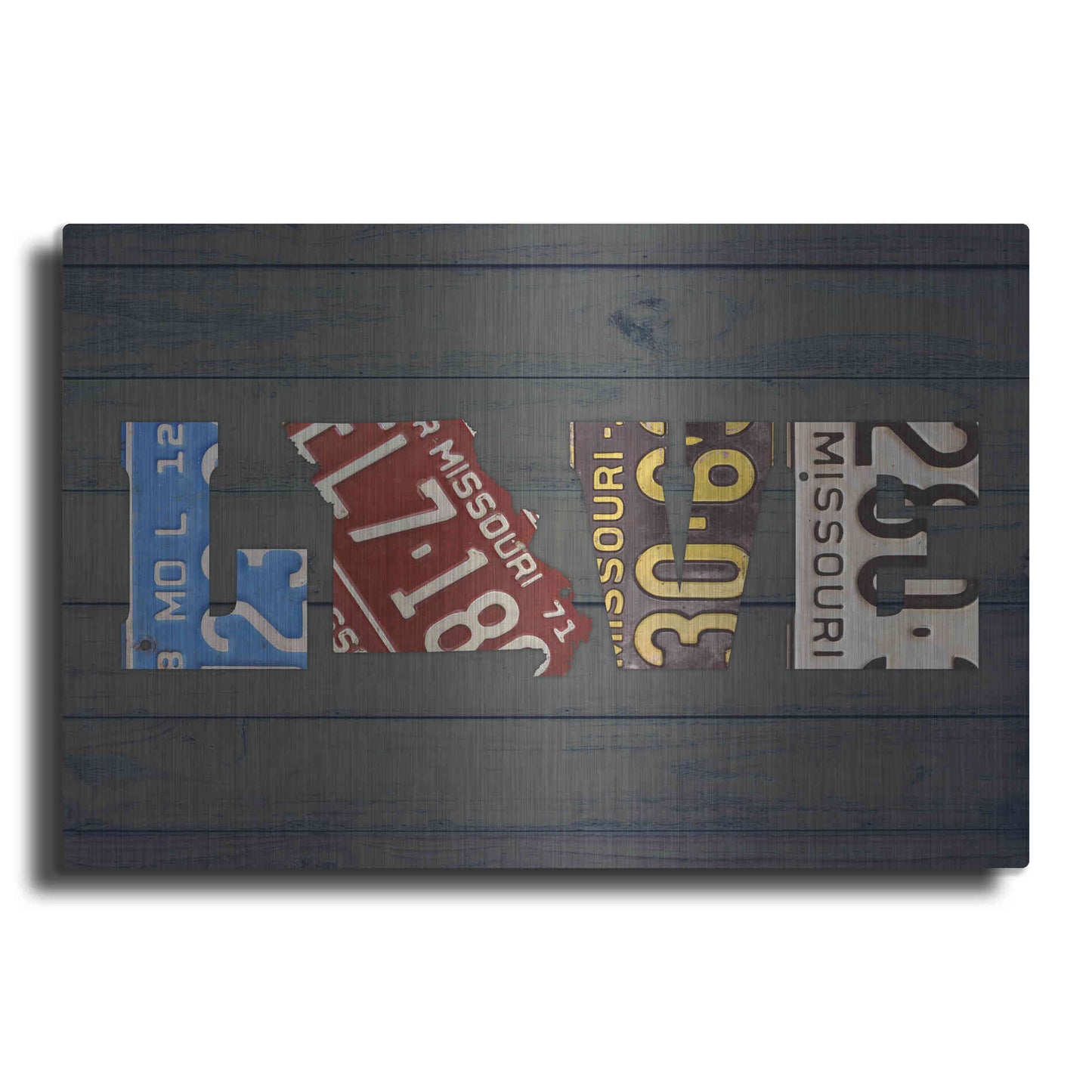 Luxe Metal Art 'MO State Love' by Design Turnpike, Metal Wall Art
