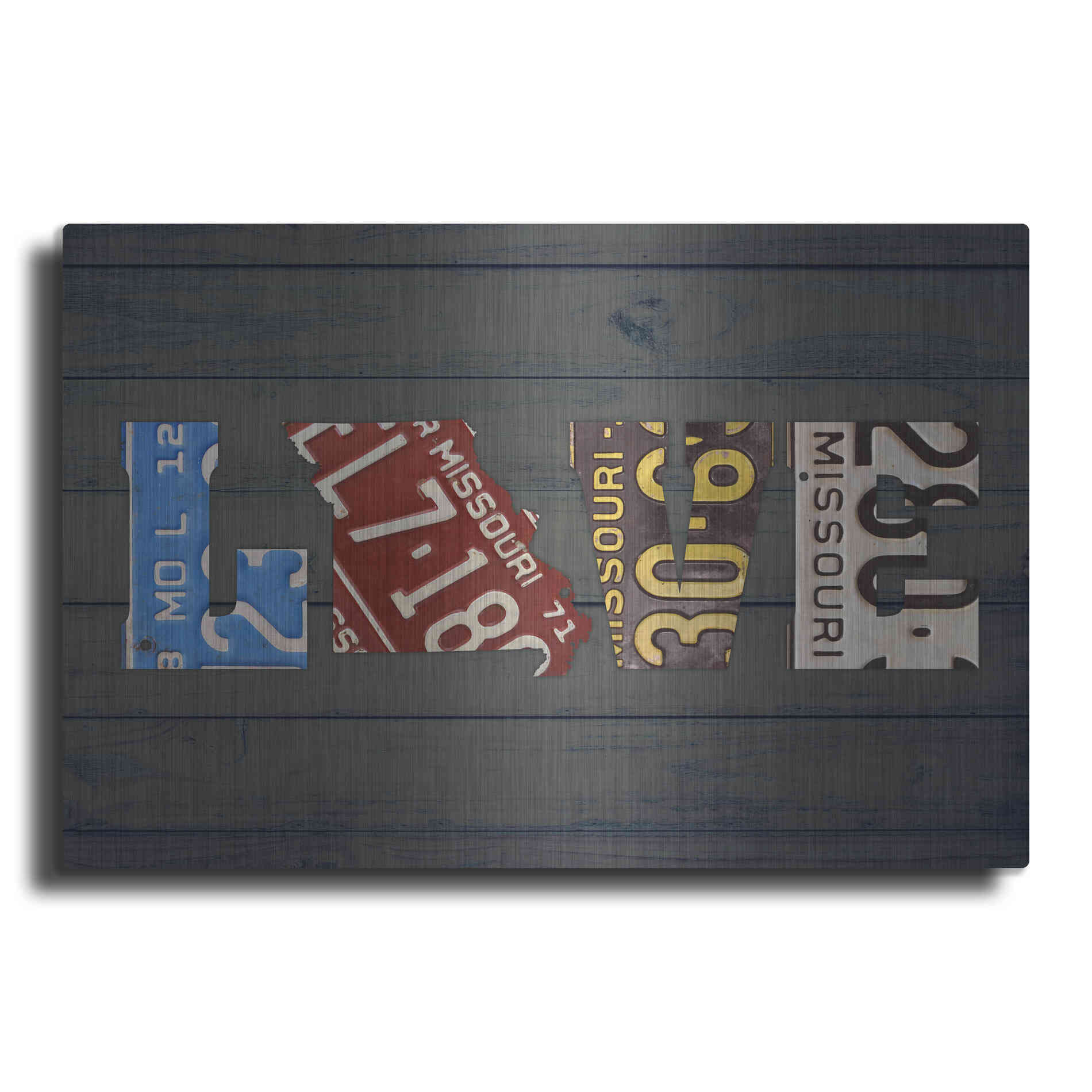 Luxe Metal Art 'MO State Love' by Design Turnpike, Metal Wall Art