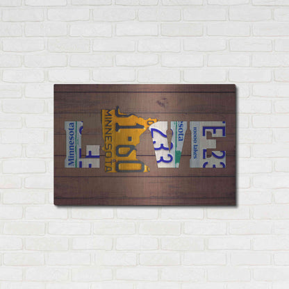 Luxe Metal Art 'MN State Love' by Design Turnpike, Metal Wall Art,36x24