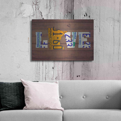 Luxe Metal Art 'MN State Love' by Design Turnpike, Metal Wall Art,36x24
