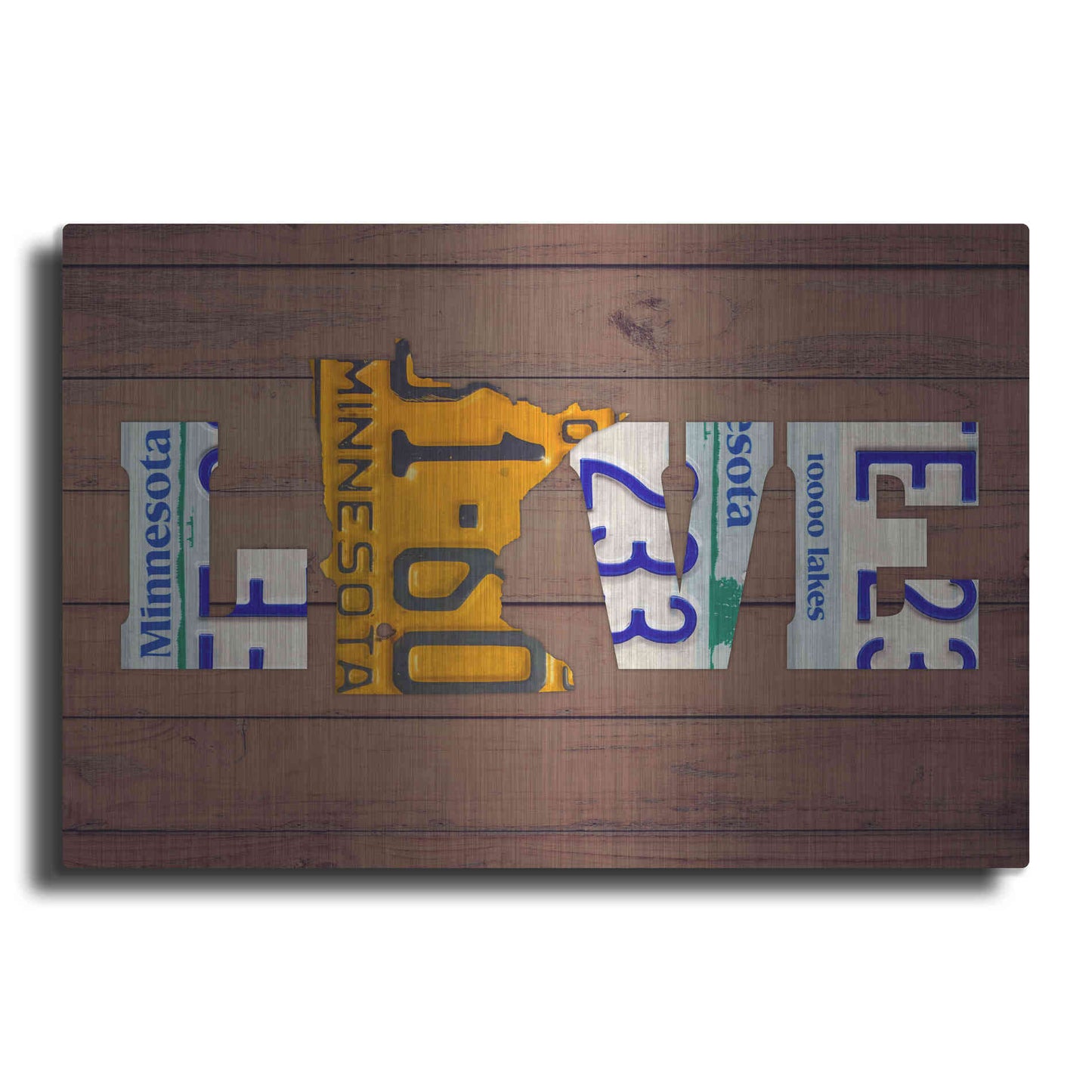 Luxe Metal Art 'MN State Love' by Design Turnpike, Metal Wall Art