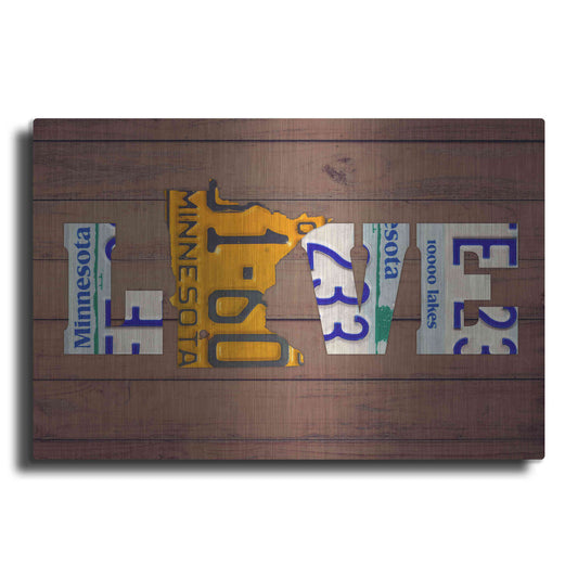 Luxe Metal Art 'MN State Love' by Design Turnpike, Metal Wall Art