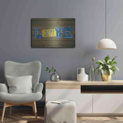 Luxe Metal Art 'KS State Love' by Design Turnpike, Metal Wall Art,24x16