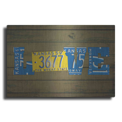 Luxe Metal Art 'KS State Love' by Design Turnpike, Metal Wall Art