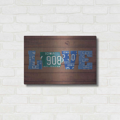 Luxe Metal Art 'IA State Love' by Design Turnpike, Metal Wall Art,24x16