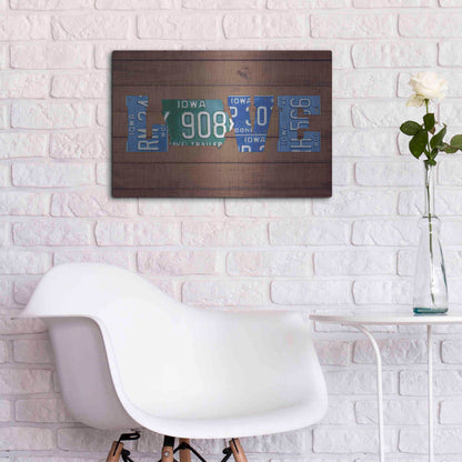 Luxe Metal Art 'IA State Love' by Design Turnpike, Metal Wall Art,24x16