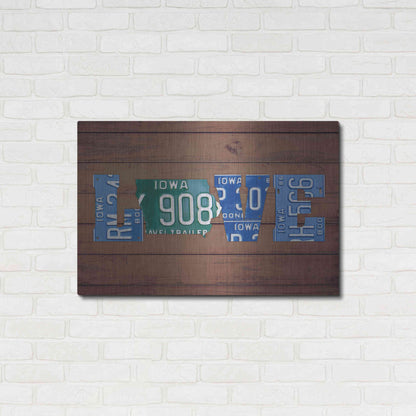 Luxe Metal Art 'IA State Love' by Design Turnpike, Metal Wall Art,36x24
