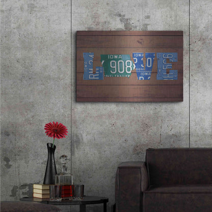 Luxe Metal Art 'IA State Love' by Design Turnpike, Metal Wall Art,36x24