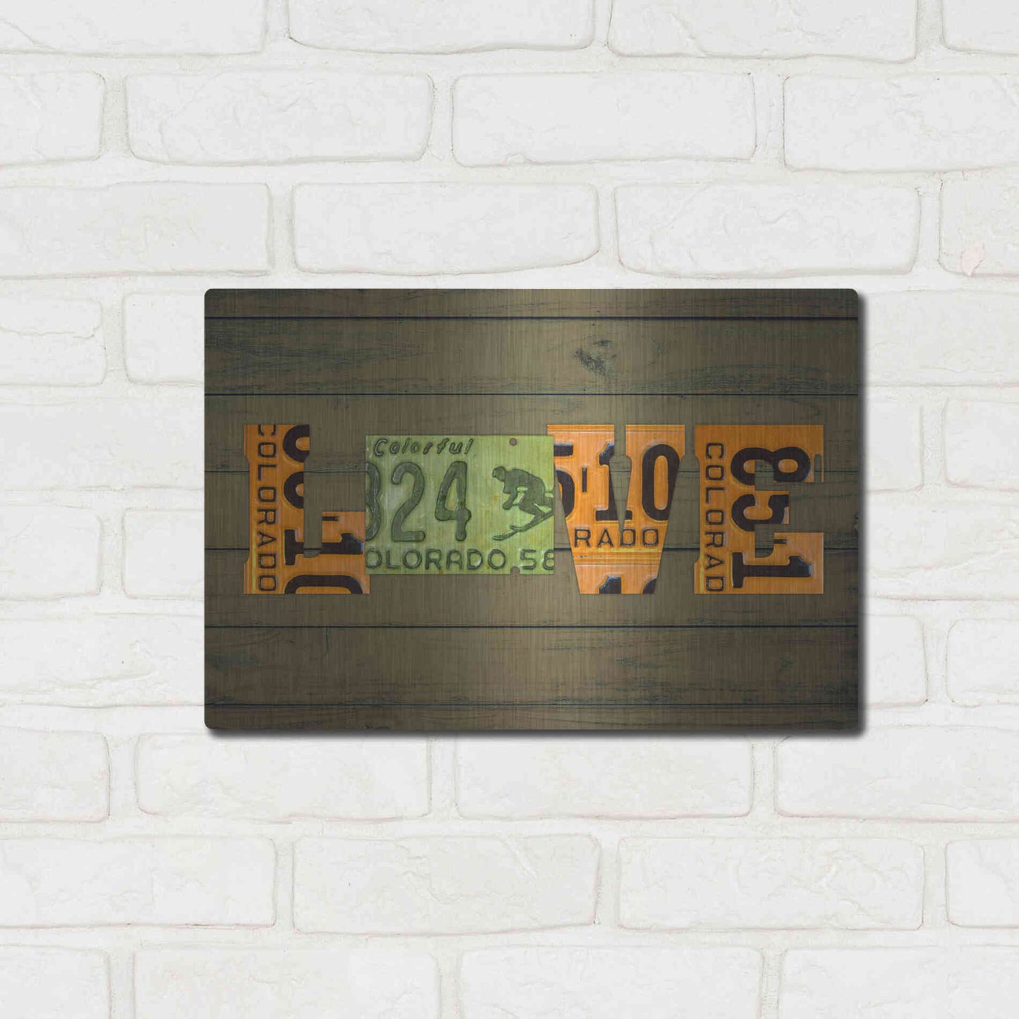 Luxe Metal Art 'CO State Love' by Design Turnpike, Metal Wall Art,16x12