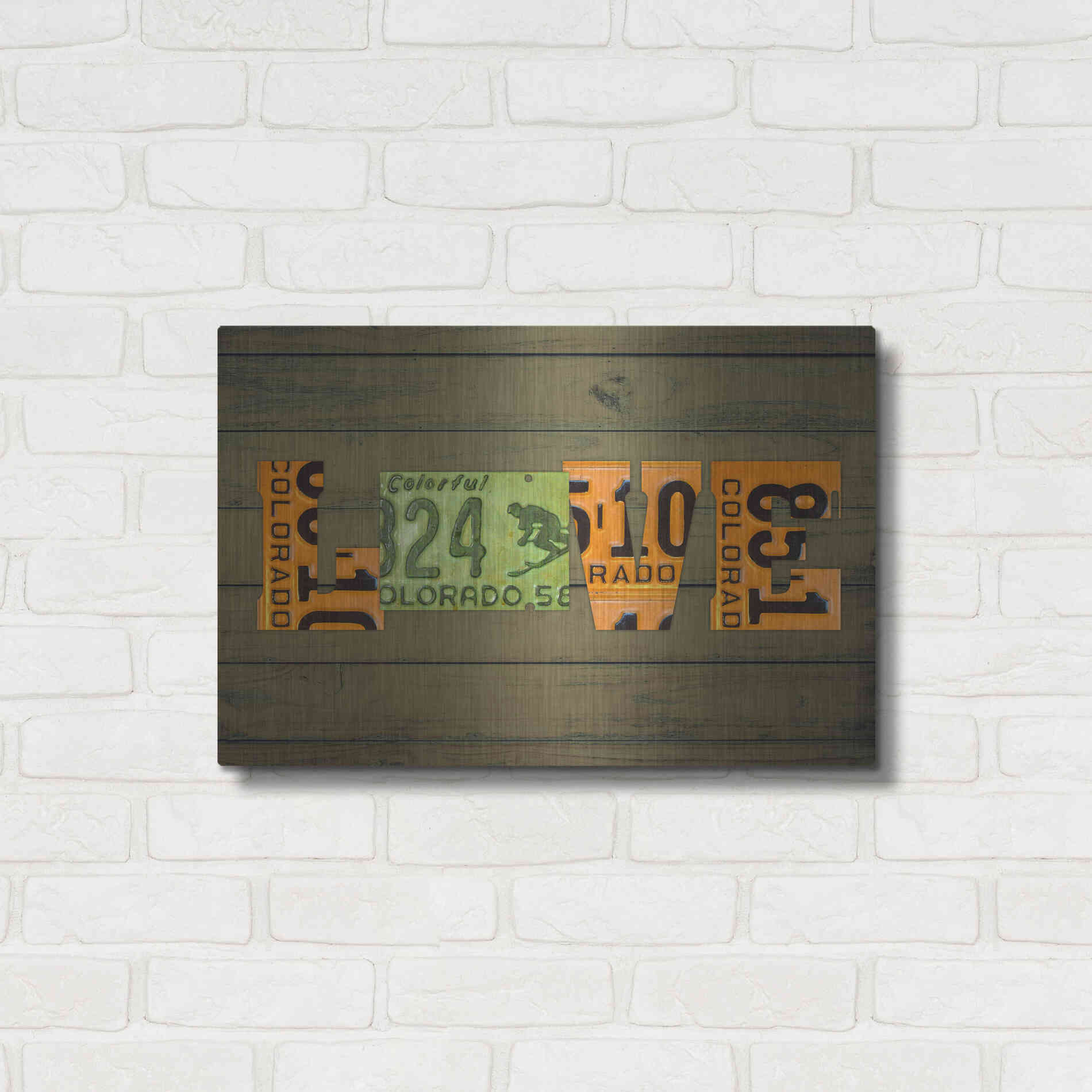 Luxe Metal Art 'CO State Love' by Design Turnpike, Metal Wall Art,24x16