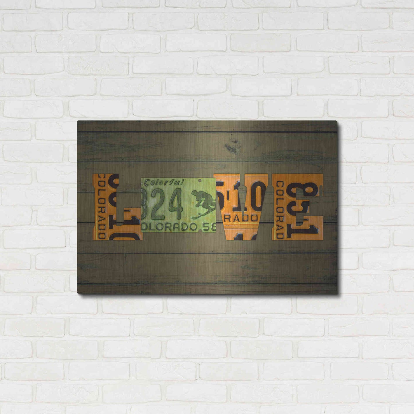 Luxe Metal Art 'CO State Love' by Design Turnpike, Metal Wall Art,36x24