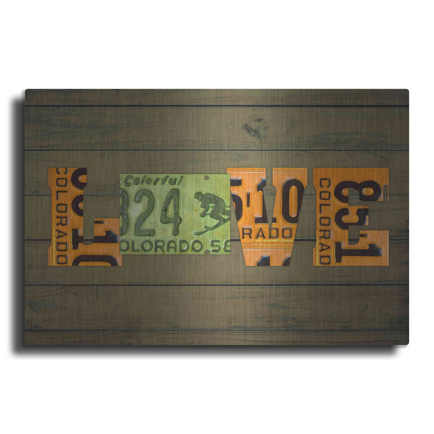 Luxe Metal Art 'CO State Love' by Design Turnpike, Metal Wall Art