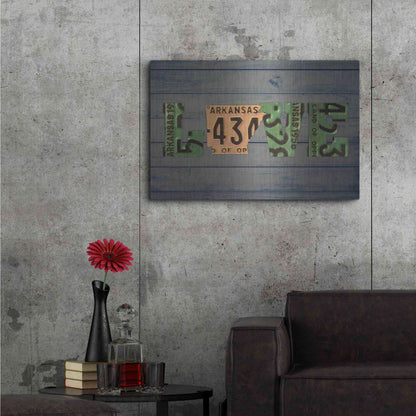 Luxe Metal Art 'AR State Love 2' by Design Turnpike, Metal Wall Art,36x24