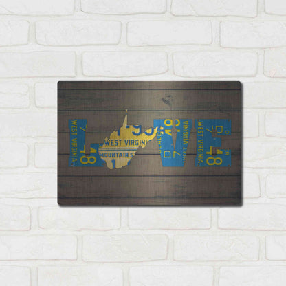 Luxe Metal Art 'WV State Love' by Design Turnpike, Metal Wall Art,16x12