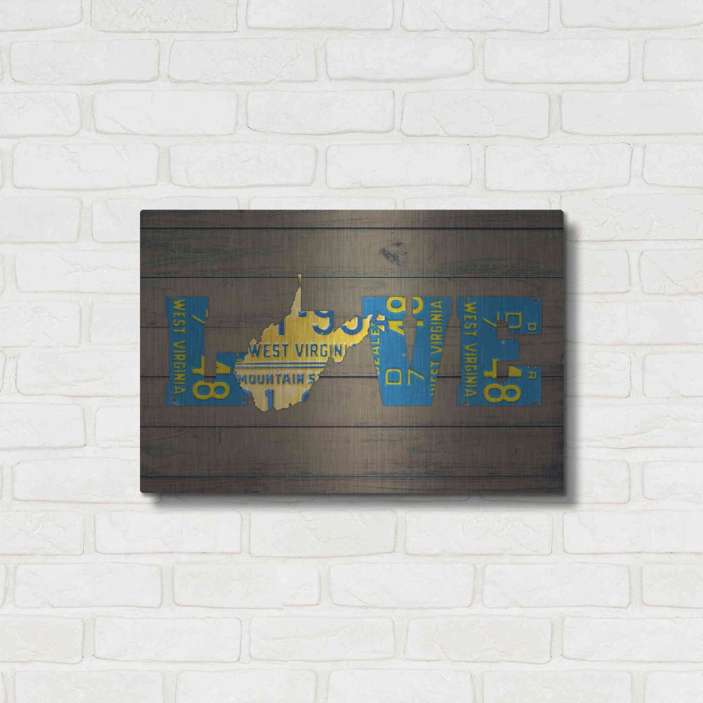 Luxe Metal Art 'WV State Love' by Design Turnpike, Metal Wall Art,24x16