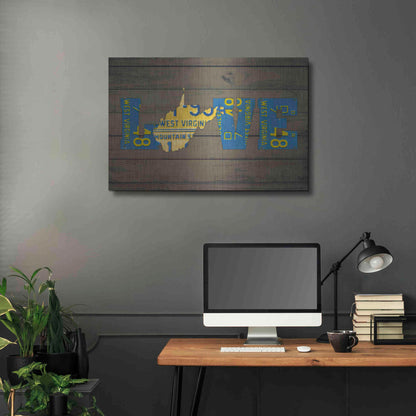Luxe Metal Art 'WV State Love' by Design Turnpike, Metal Wall Art,36x24