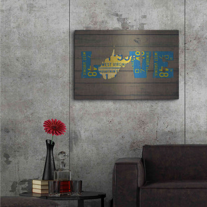 Luxe Metal Art 'WV State Love' by Design Turnpike, Metal Wall Art,36x24