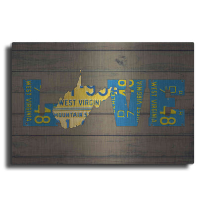 Luxe Metal Art 'WV State Love' by Design Turnpike, Metal Wall Art