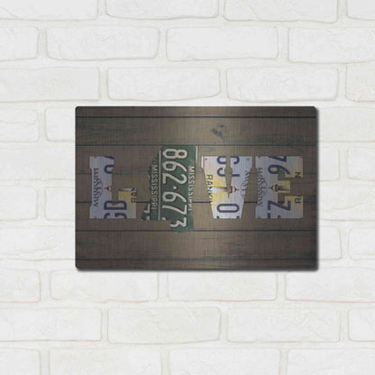 Luxe Metal Art 'MS State Love' by Design Turnpike, Metal Wall Art,16x12