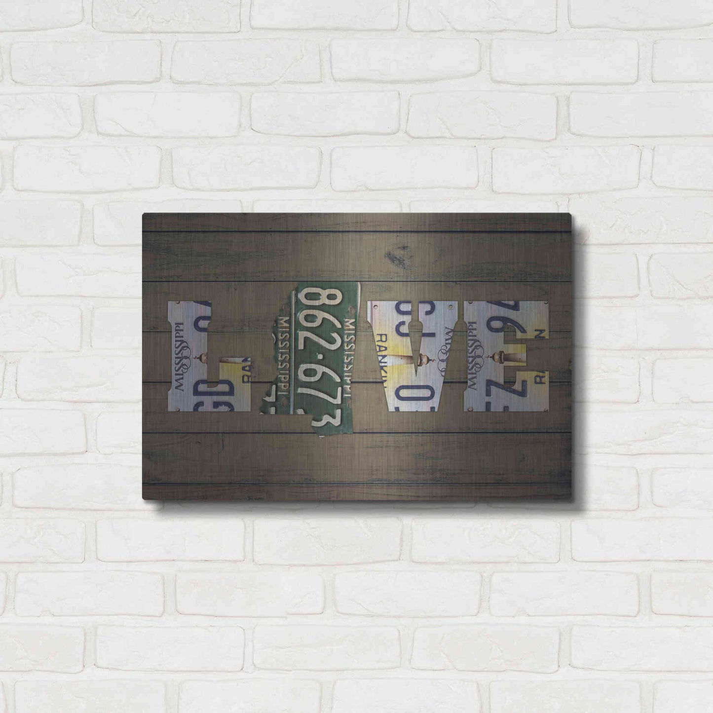 Luxe Metal Art 'MS State Love' by Design Turnpike, Metal Wall Art,24x16