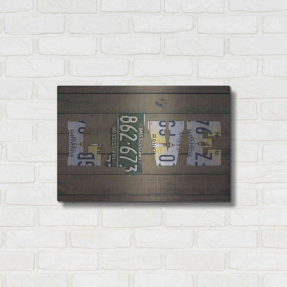 Luxe Metal Art 'MS State Love' by Design Turnpike, Metal Wall Art,24x16