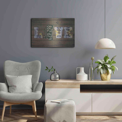 Luxe Metal Art 'MS State Love' by Design Turnpike, Metal Wall Art,24x16