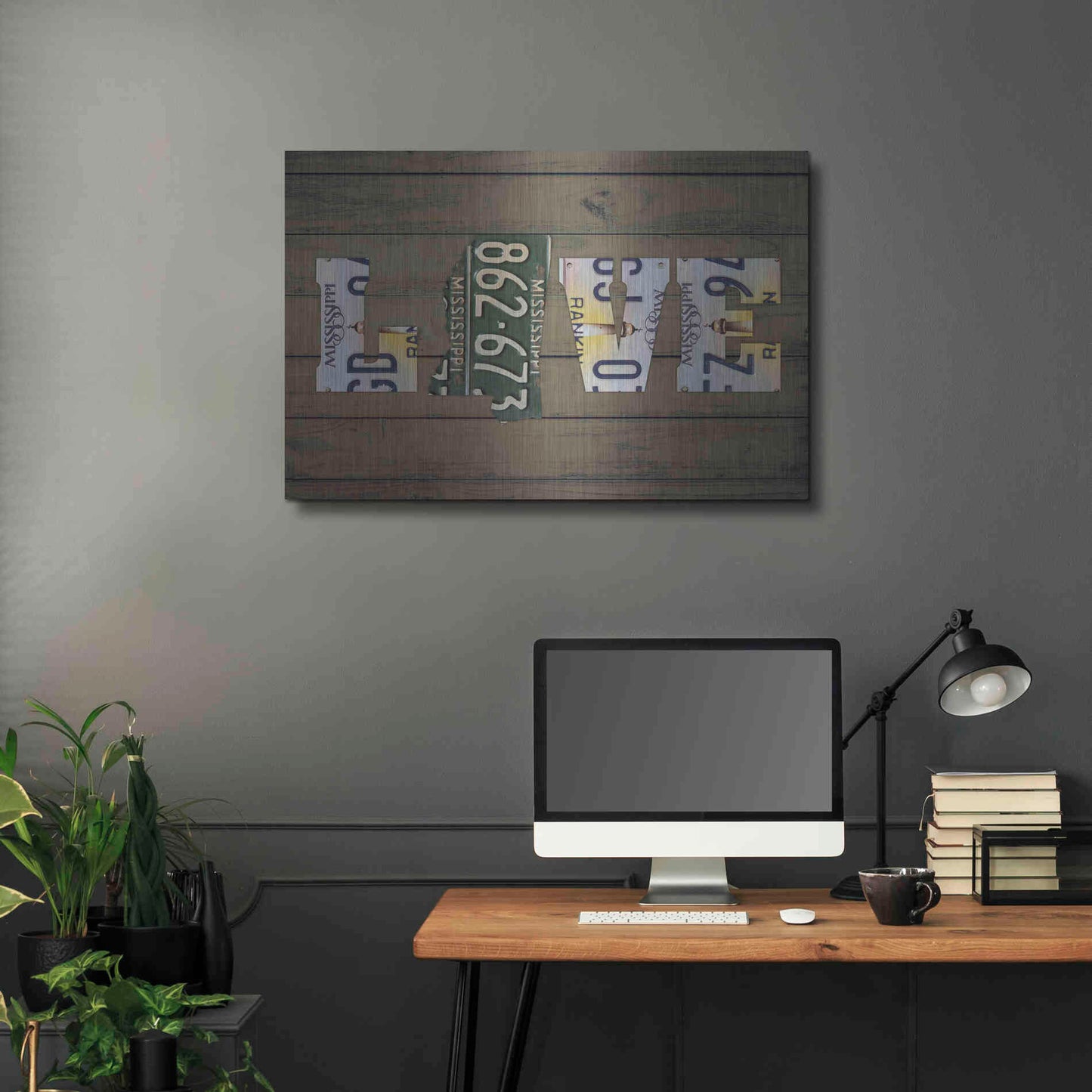 Luxe Metal Art 'MS State Love' by Design Turnpike, Metal Wall Art,36x24