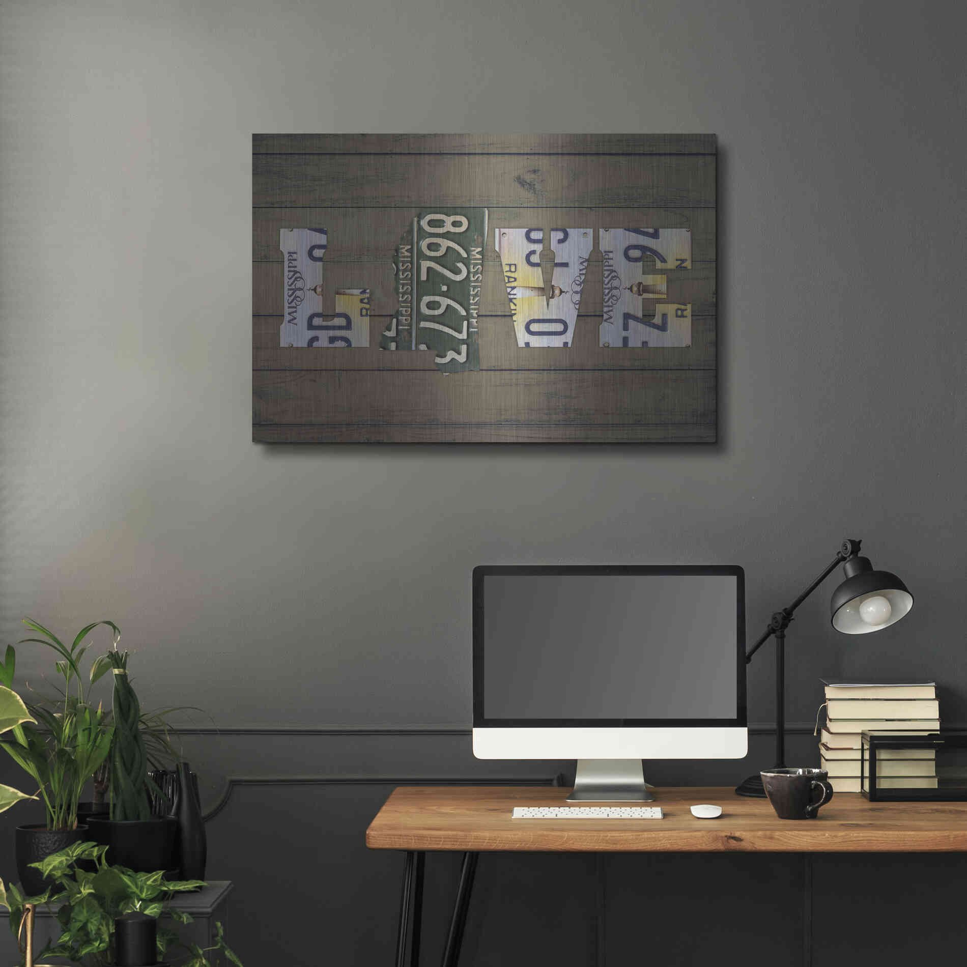 Luxe Metal Art 'MS State Love' by Design Turnpike, Metal Wall Art,36x24