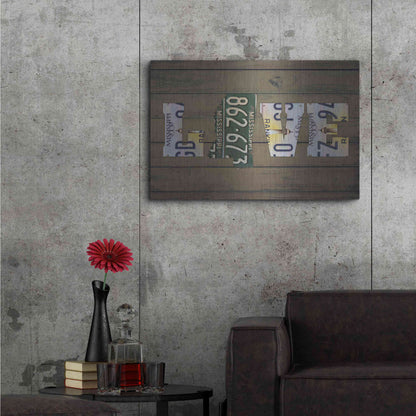Luxe Metal Art 'MS State Love' by Design Turnpike, Metal Wall Art,36x24
