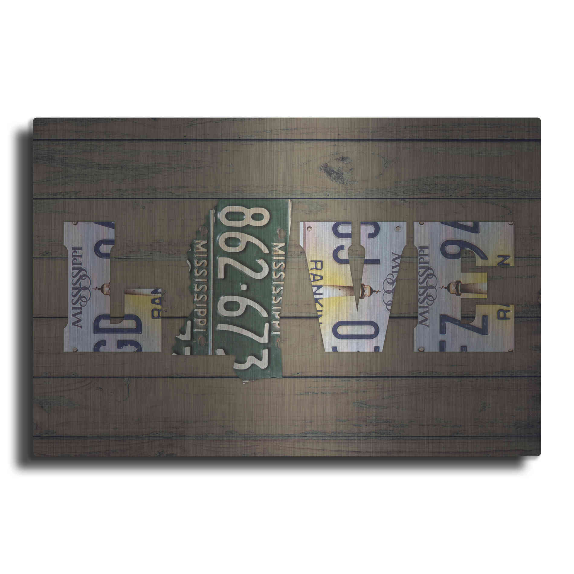 Luxe Metal Art 'MS State Love' by Design Turnpike, Metal Wall Art