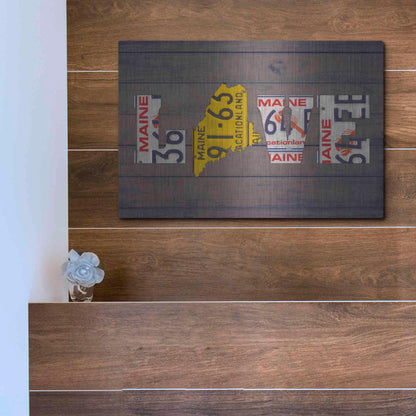 Luxe Metal Art 'ME State Love' by Design Turnpike, Metal Wall Art,16x12