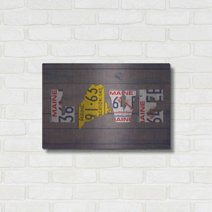 Luxe Metal Art 'ME State Love' by Design Turnpike, Metal Wall Art,24x16