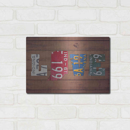 Luxe Metal Art 'IN State Love' by Design Turnpike, Metal Wall Art,16x12
