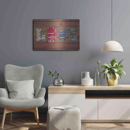 Luxe Metal Art 'IN State Love' by Design Turnpike, Metal Wall Art,24x16