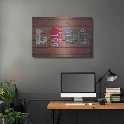 Luxe Metal Art 'IN State Love' by Design Turnpike, Metal Wall Art,36x24