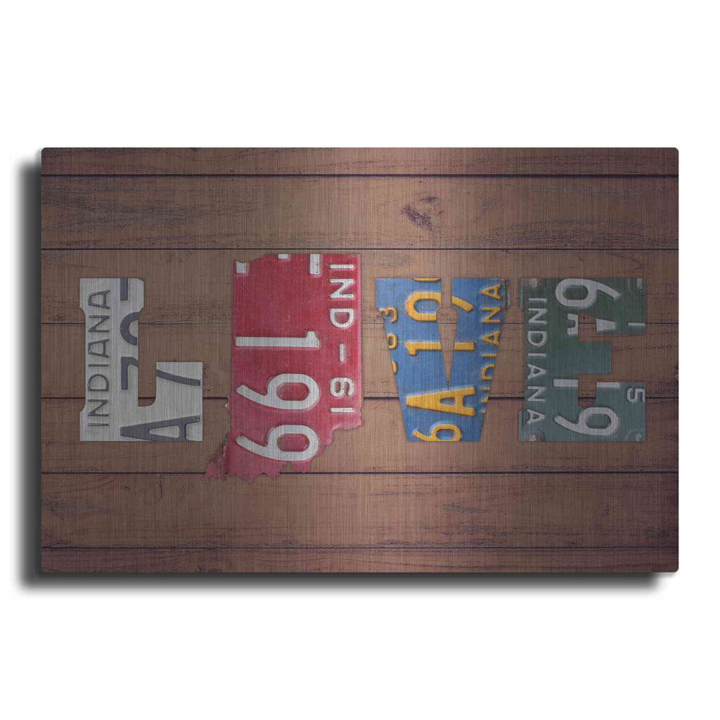Luxe Metal Art 'IN State Love' by Design Turnpike, Metal Wall Art