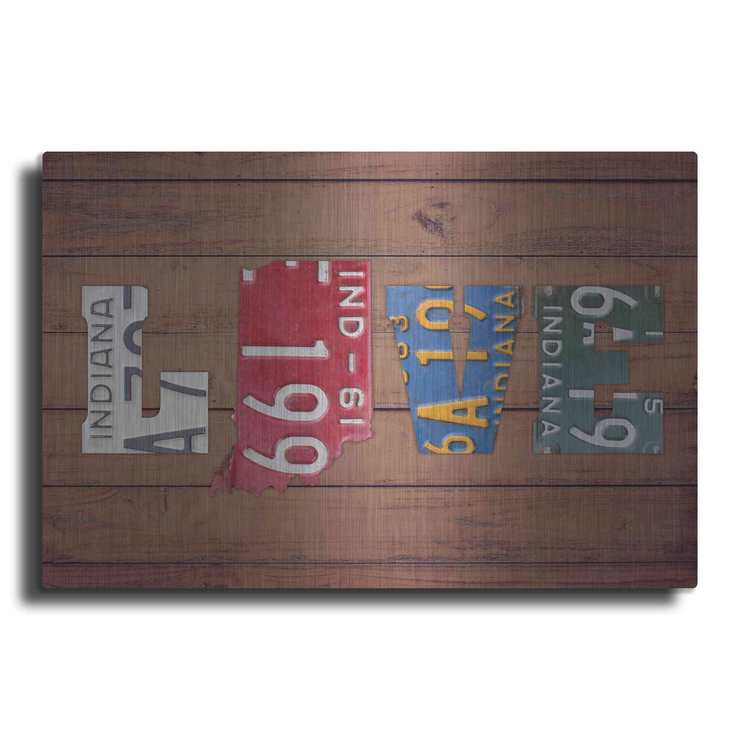 Luxe Metal Art 'IN State Love' by Design Turnpike, Metal Wall Art