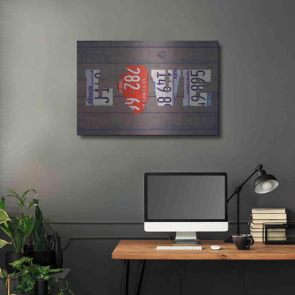 Luxe Metal Art 'IL State Love' by Design Turnpike, Metal Wall Art,36x24