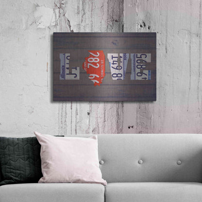 Luxe Metal Art 'IL State Love' by Design Turnpike, Metal Wall Art,36x24