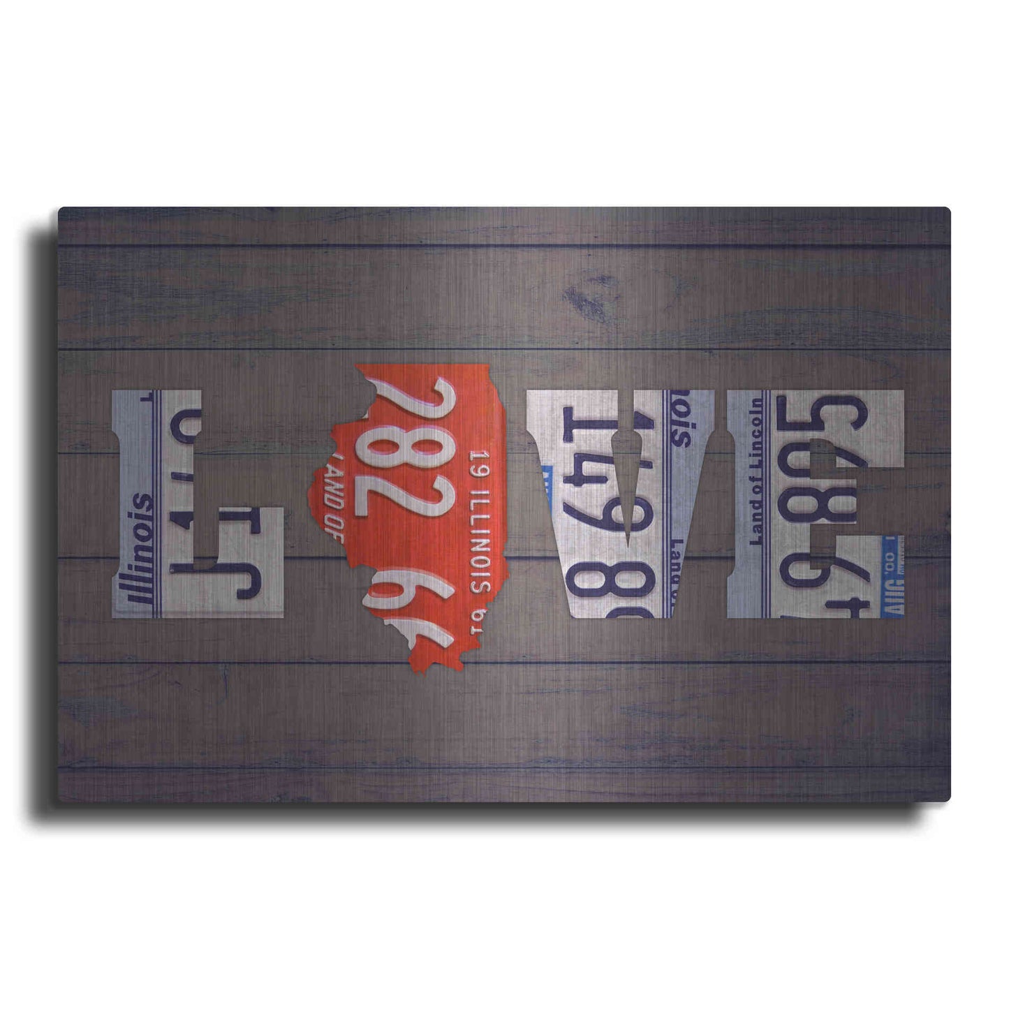 Luxe Metal Art 'IL State Love' by Design Turnpike, Metal Wall Art