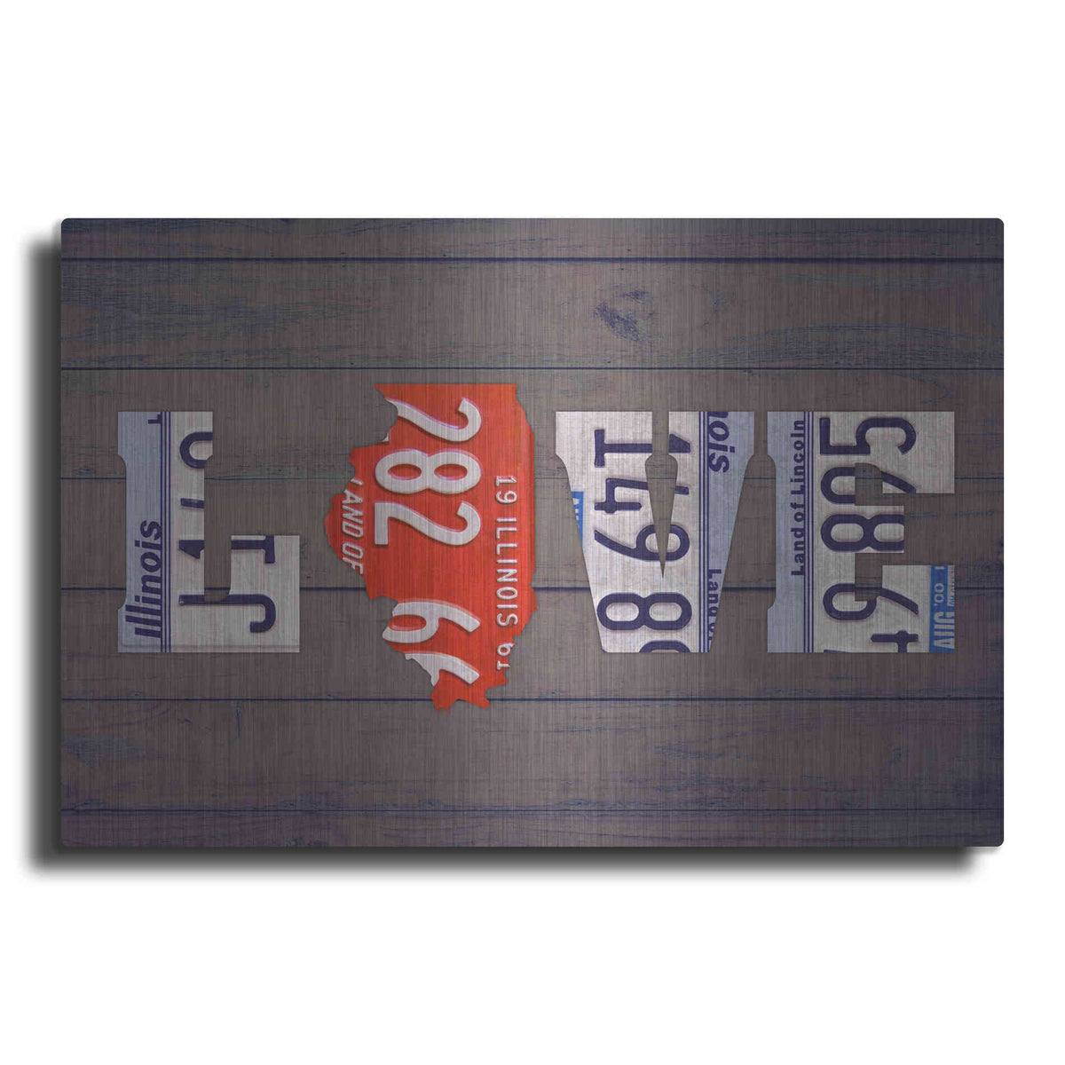 Luxe Metal Art 'IL State Love' by Design Turnpike, Metal Wall Art