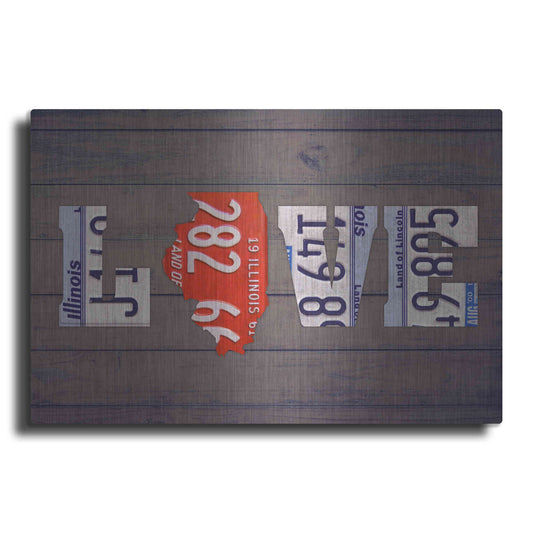 Luxe Metal Art 'IL State Love' by Design Turnpike, Metal Wall Art
